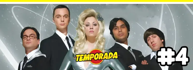 Foto de la temporada 4 de The Big Bang Theory, incorporación de Amy y Bernadette al elenco principal